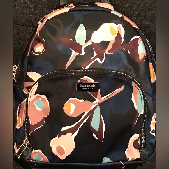 NWT Kate Spade Dawn Paper Rose Nylon Backpack 😍🌸 - Picture 8 of 14